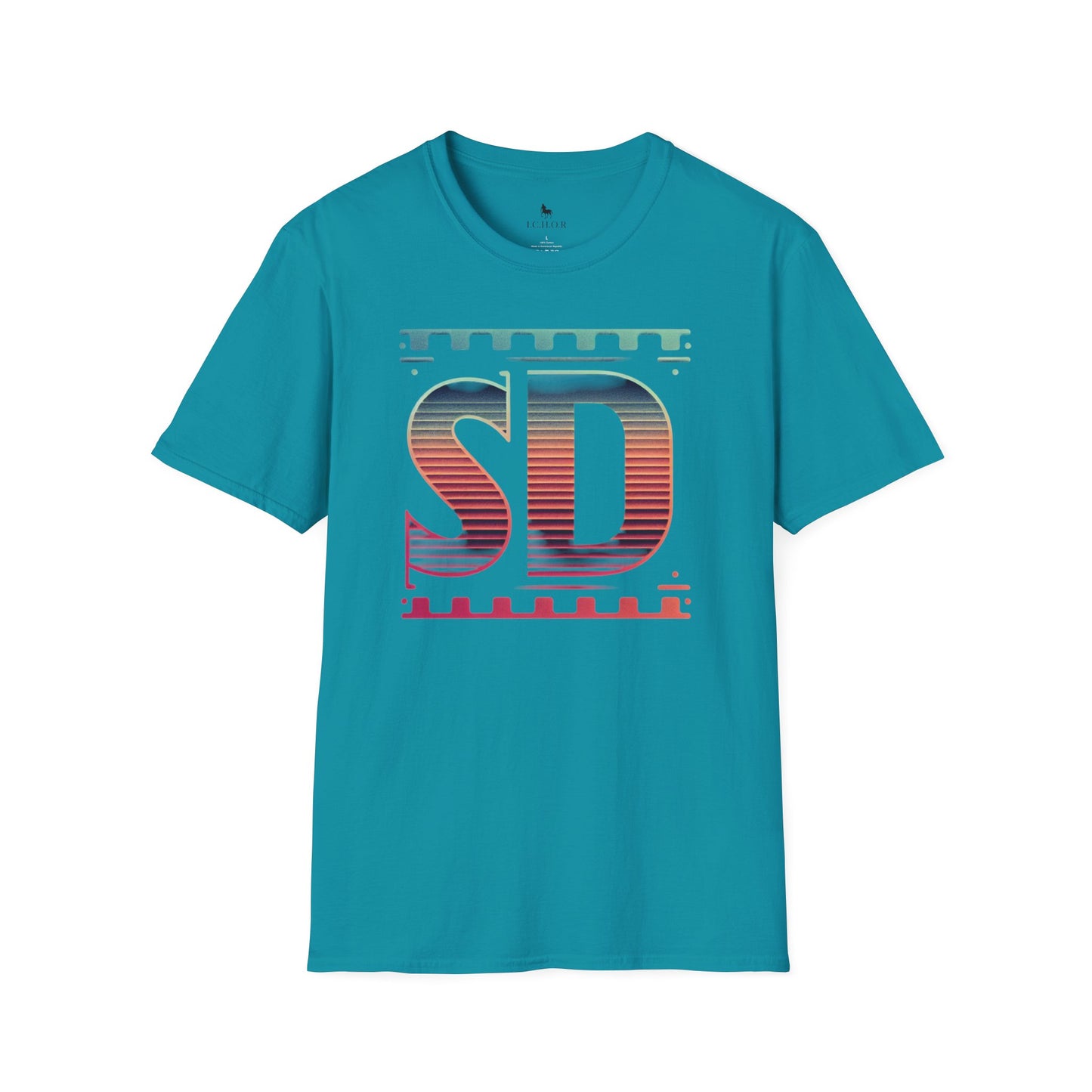 I.C.H.O.R Retro "SD" Graphic Unisex Softstyle T-Shirt - Perfect for Casual Outings and Summer Vibes