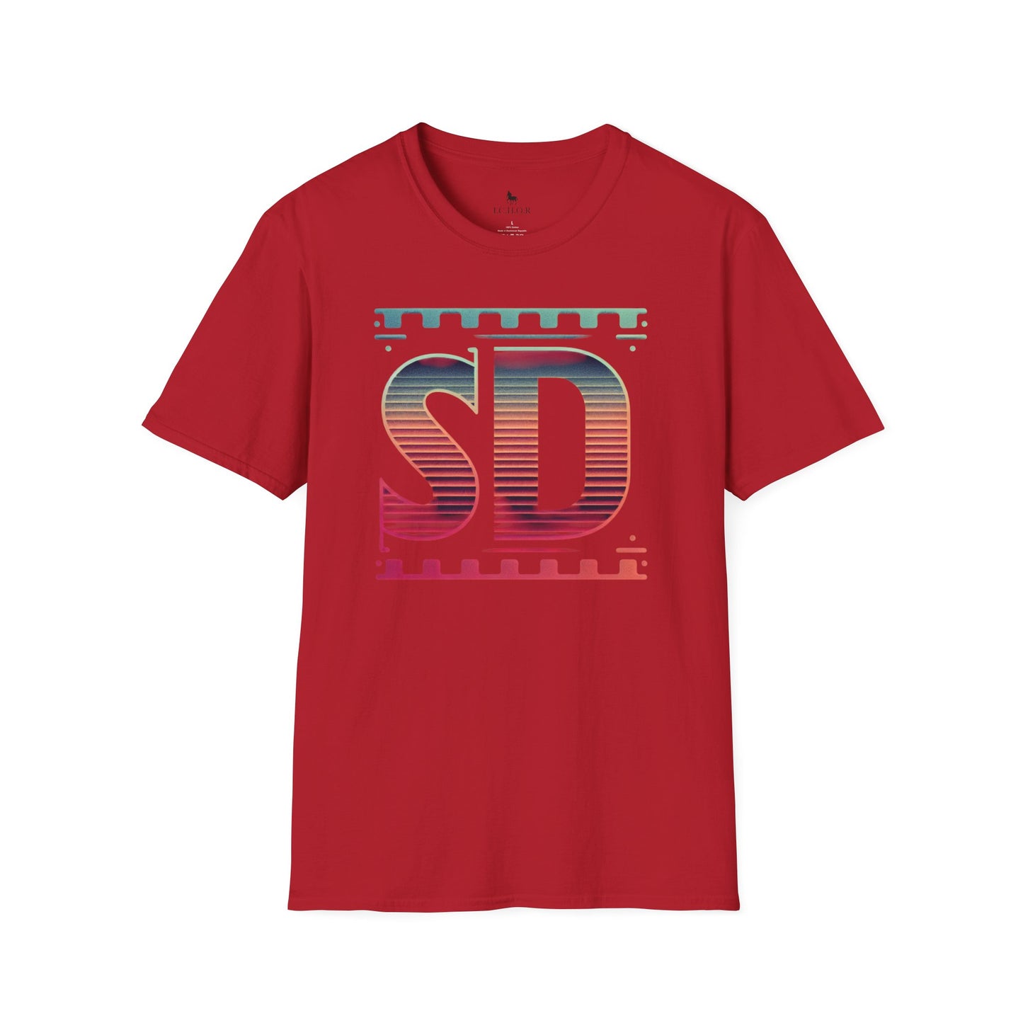 I.C.H.O.R Retro "SD" Graphic Unisex Softstyle T-Shirt - Perfect for Casual Outings and Summer Vibes