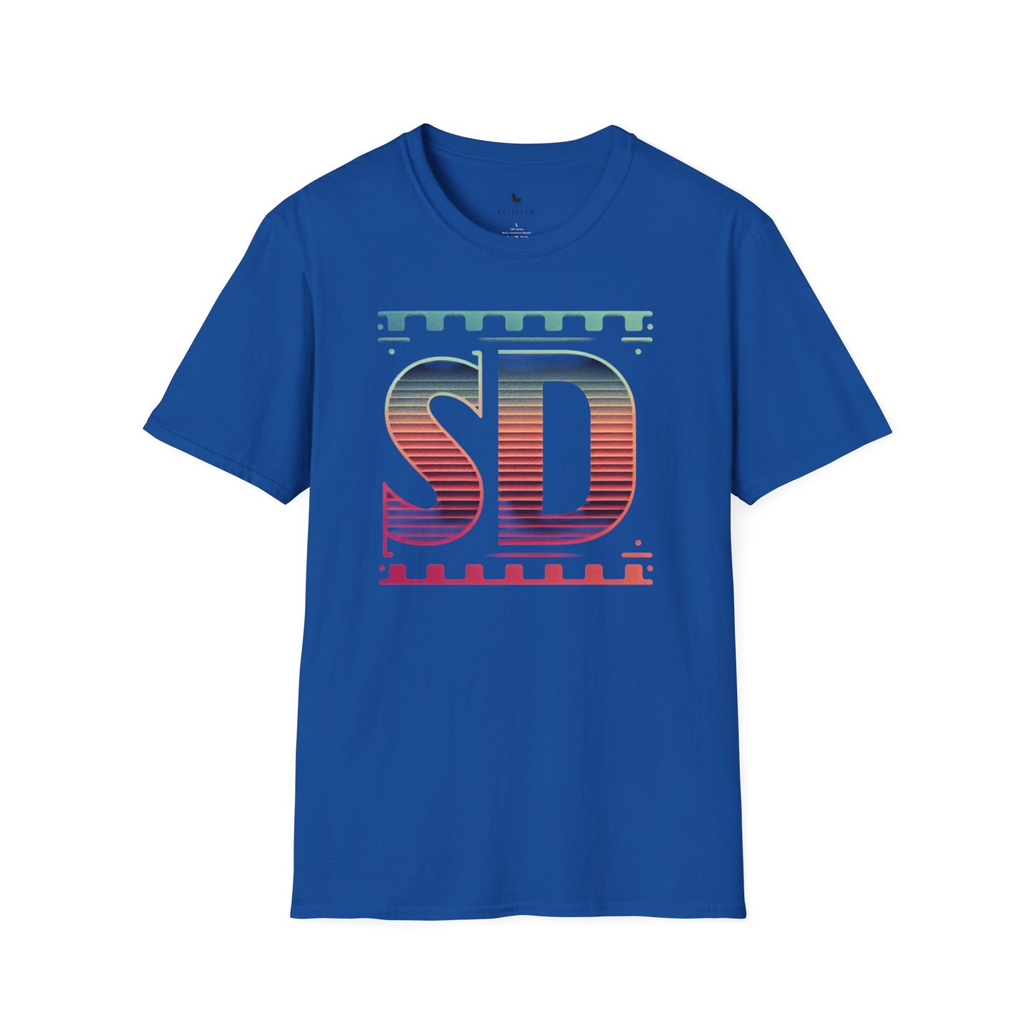 I.C.H.O.R Retro "SD" Graphic Unisex Softstyle T-Shirt - Perfect for Casual Outings and Summer Vibes