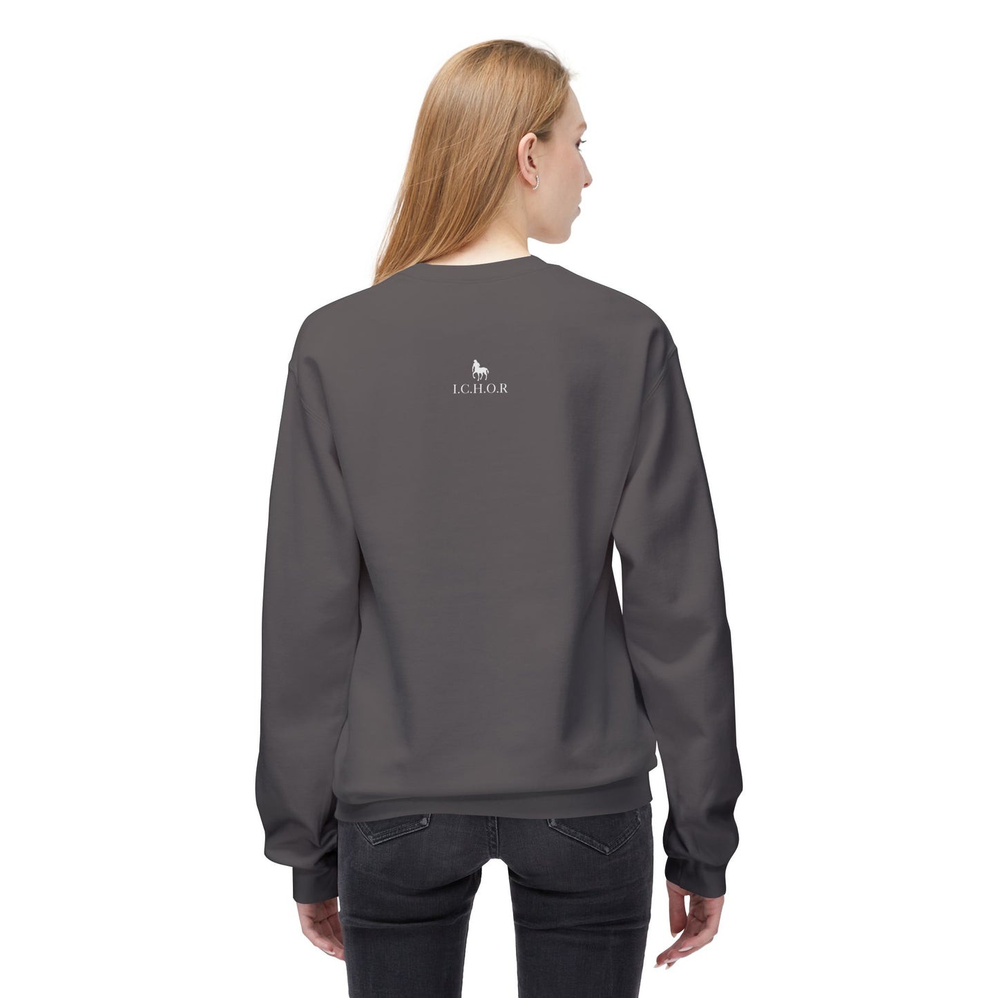 I.C.H.O.R. Unisex Midweight Fleece Crewneck Sweatshirt - Cozy Equine Fashion