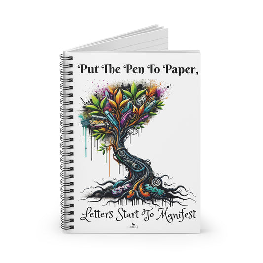 I.C.H.O.R Cash Fraze Inspirational Spiral Notebook - "Put the Pen to Paper"