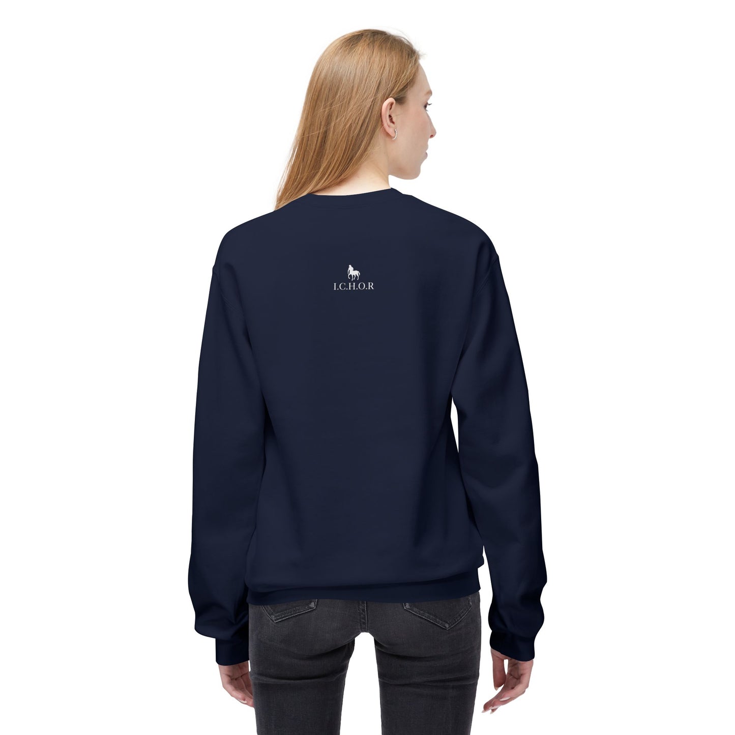 I.C.H.O.R. Unisex Midweight Fleece Crewneck Sweatshirt - Cozy Equine Fashion