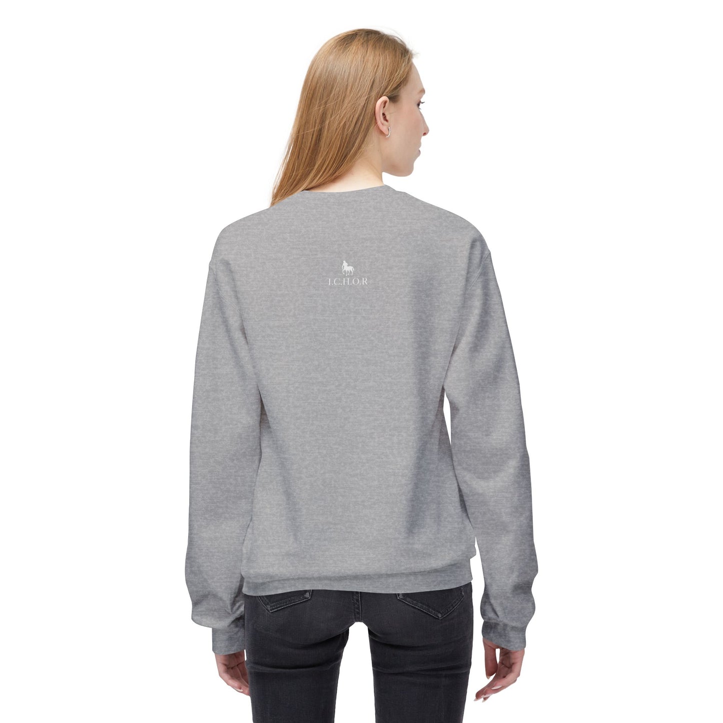 I.C.H.O.R. Unisex Midweight Fleece Crewneck Sweatshirt - Cozy Equine Fashion