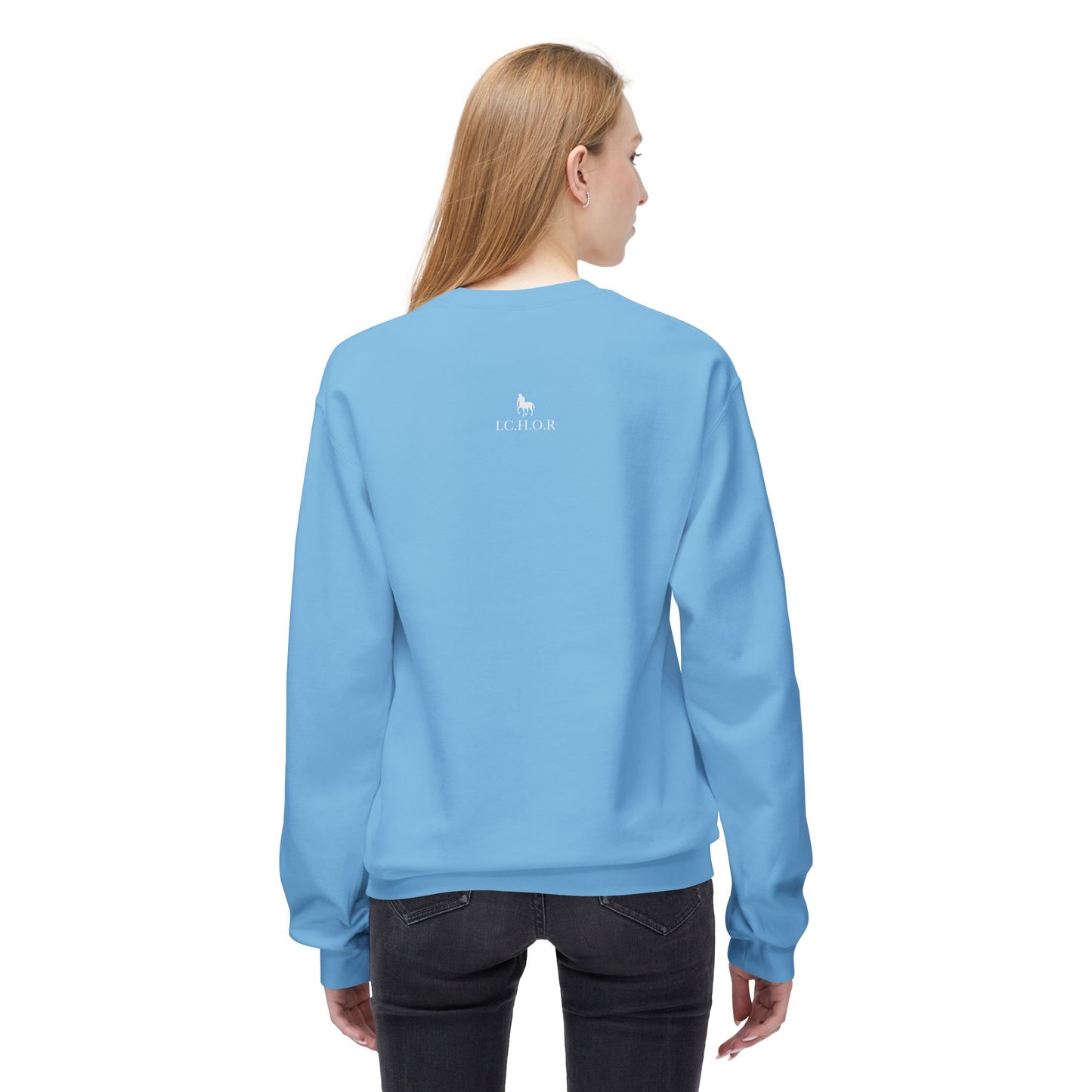 I.C.H.O.R. Unisex Midweight Fleece Crewneck Sweatshirt - Cozy Equine Fashion