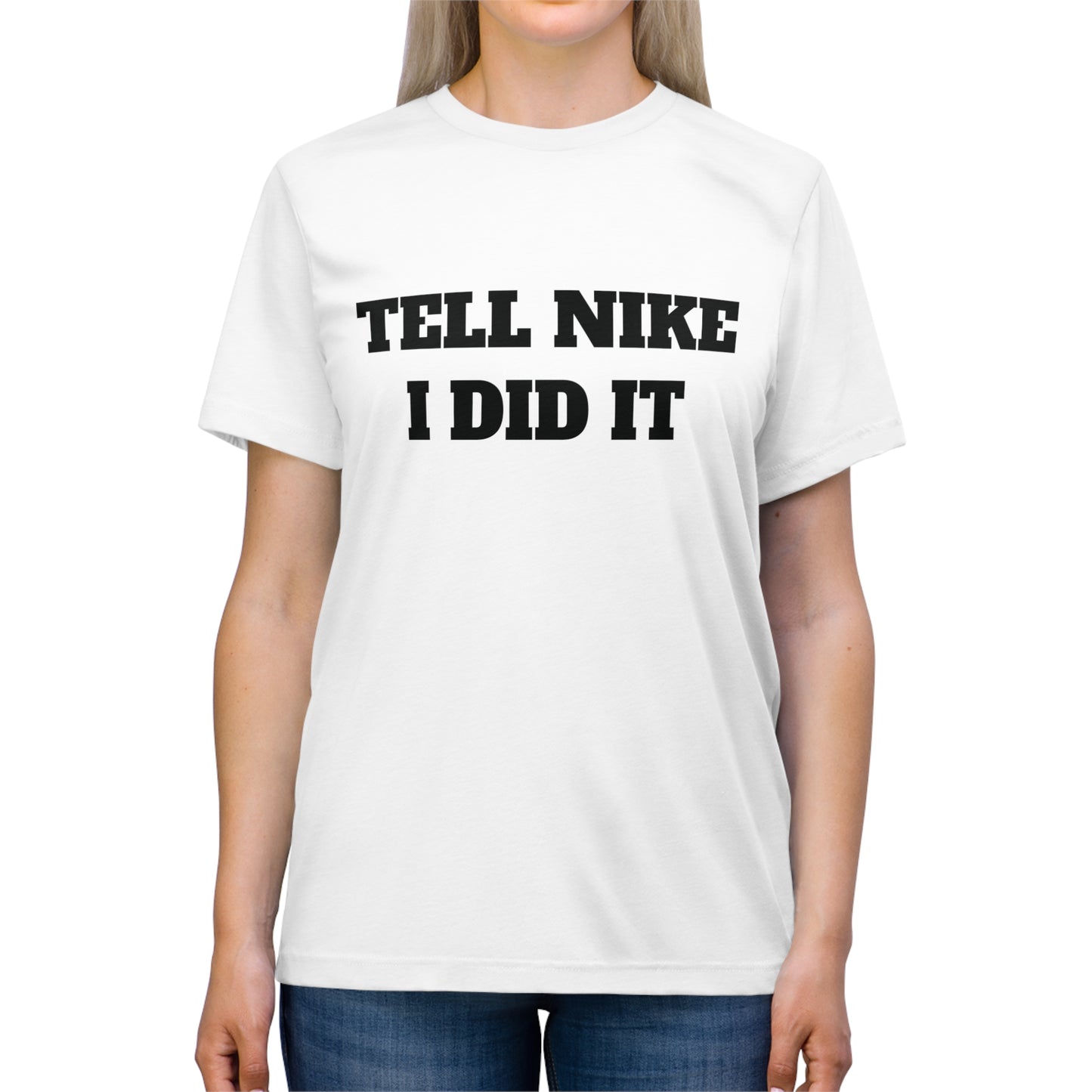 Tell Nike I Did It Cash Fraze Unisex Triblend Tee - Stylish and Comfortable Sportswear