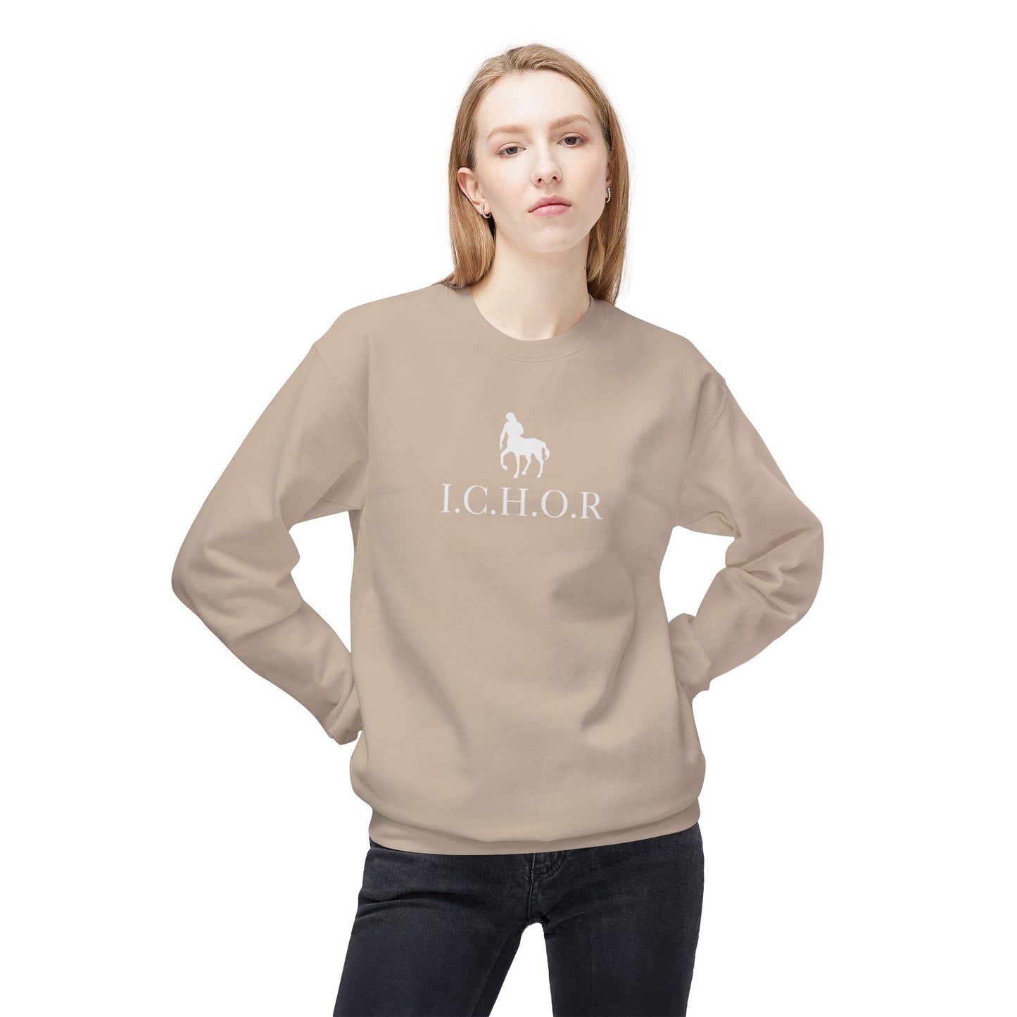 I.C.H.O.R. Unisex Midweight Fleece Crewneck Sweatshirt - Cozy Equine Fashion