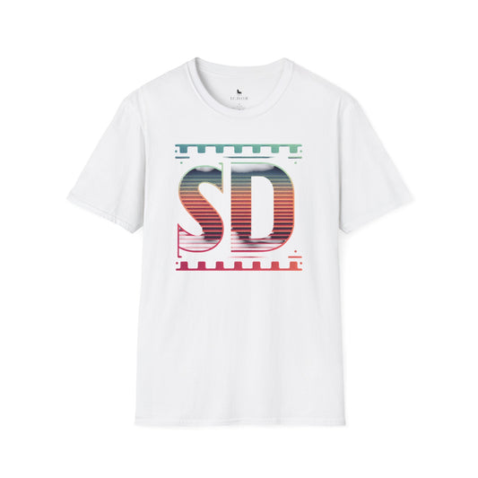 I.C.H.O.R Retro "SD" Graphic Unisex Softstyle T-Shirt - Perfect for Casual Outings and Summer Vibes